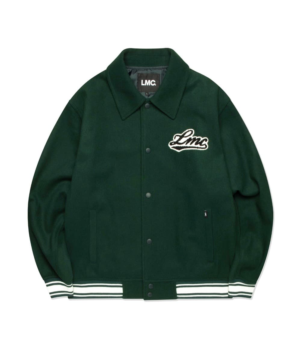 CLASSIC WOOL VARSITY JACKET dark green