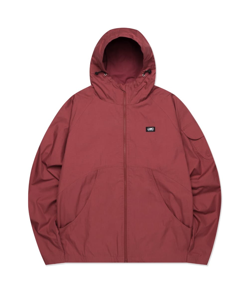 CURVED WINDBREAKER JACKET red