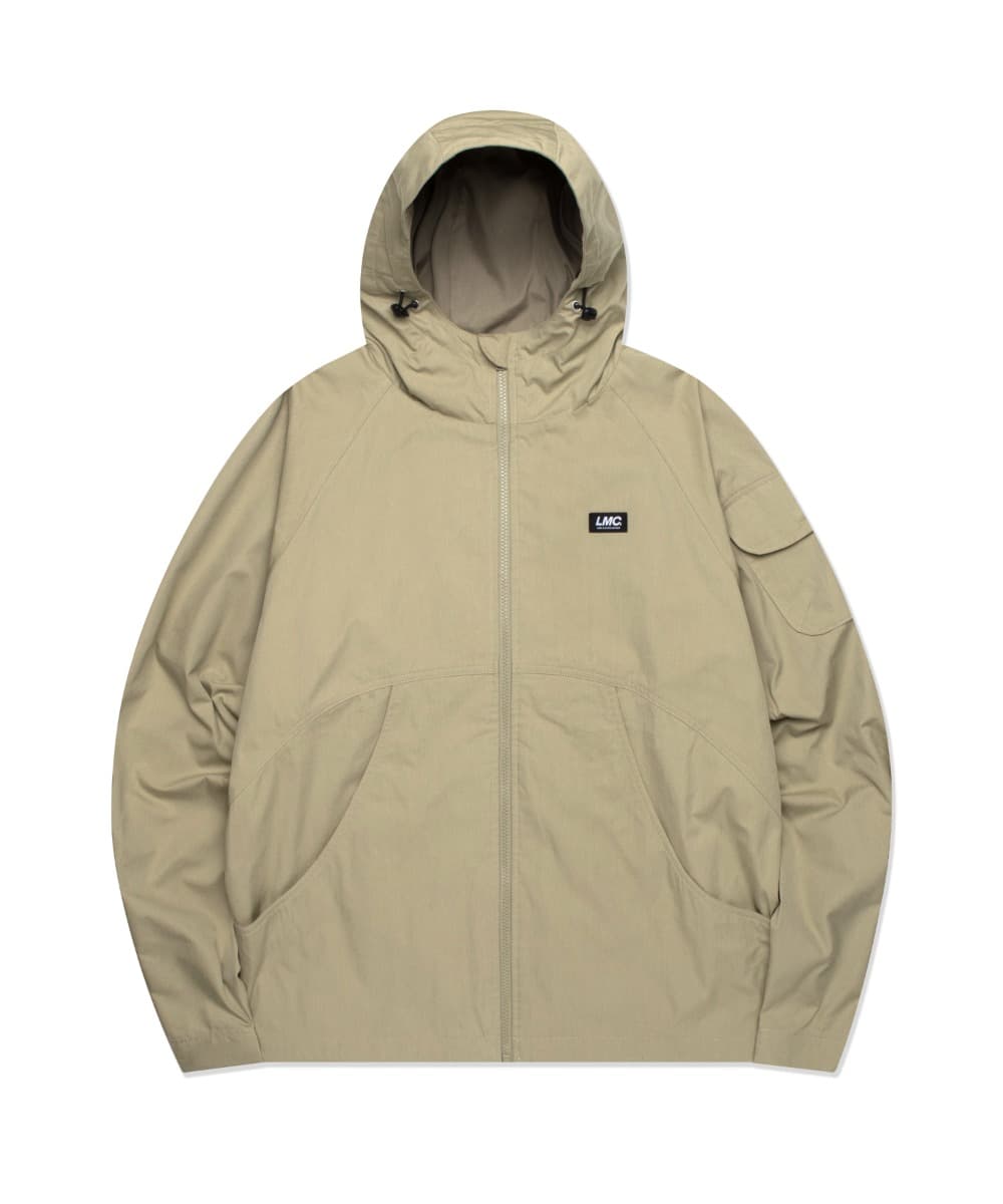 CURVED WINDBREAKER JACKET beige